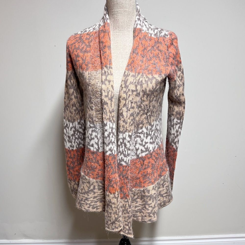 Anthropologie Lucy & Laurel Alpaca Blend Warm Toned Cardigan Sweater Sz Womens S